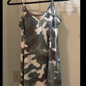 Zenana Camo Tank Top Small